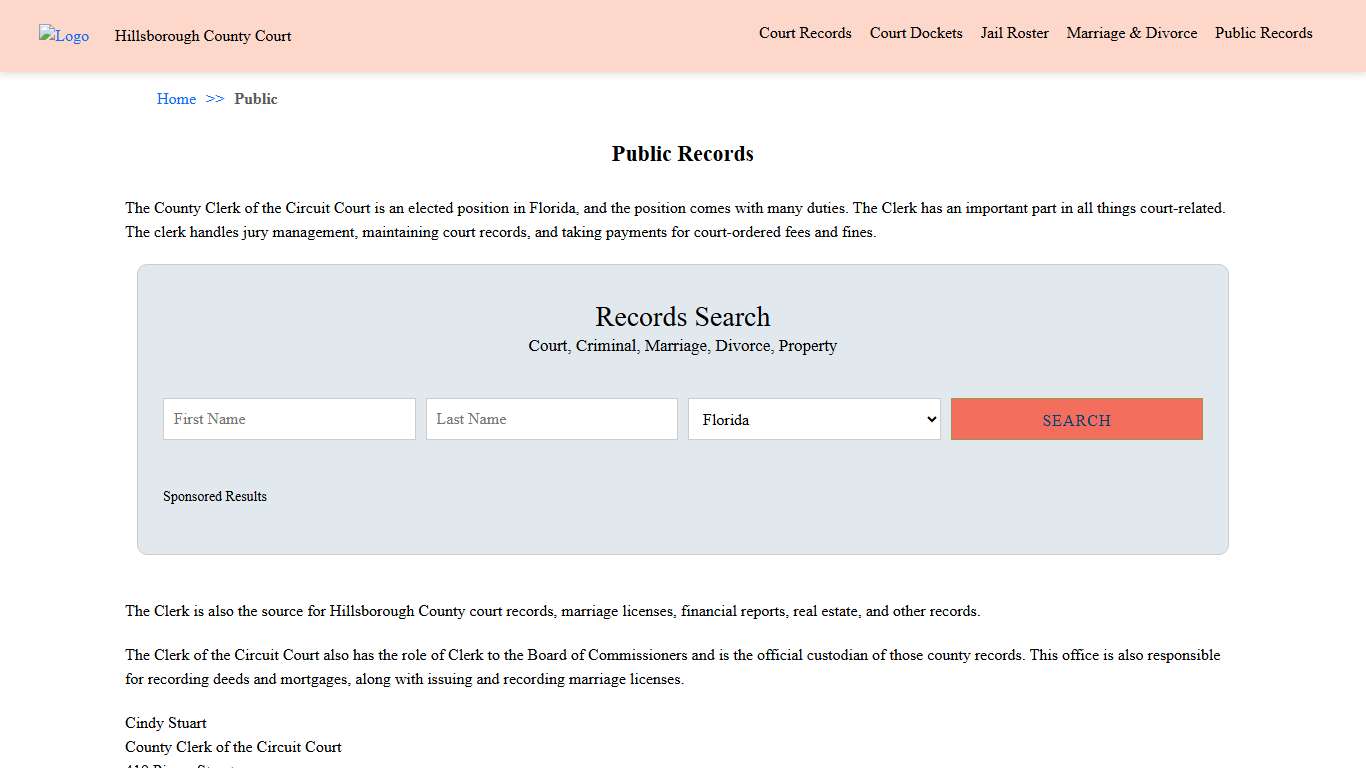 Public Records Hillsborough County Court